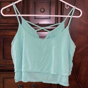 Teal crop top